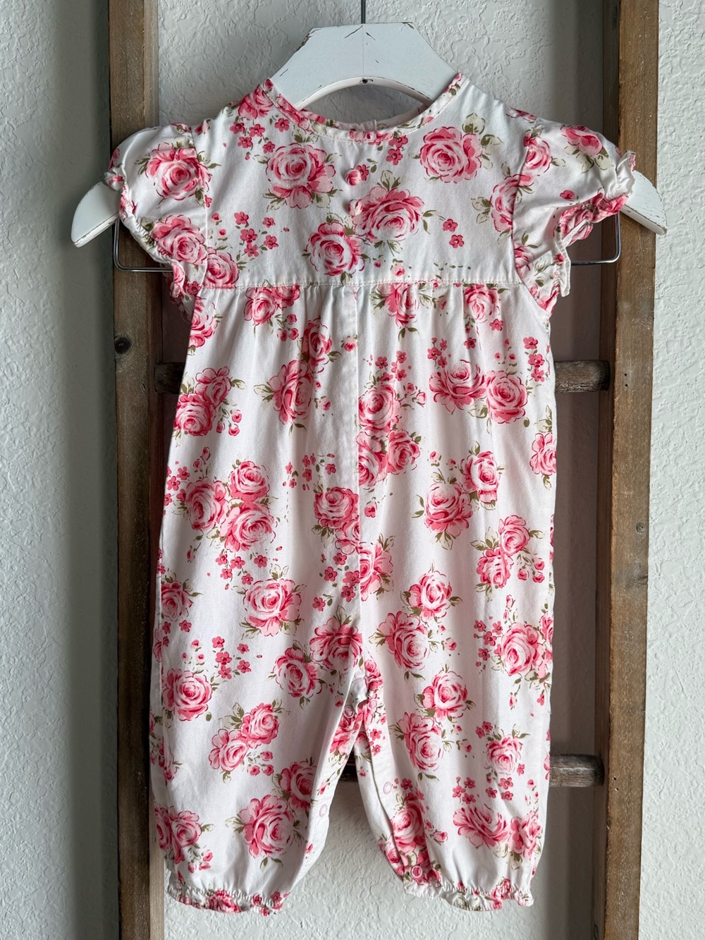 C.C. Bates floral romper sz: 9M